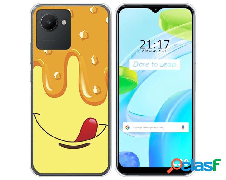 Funda Silicona para Realme C30 diseño Helado Vainilla