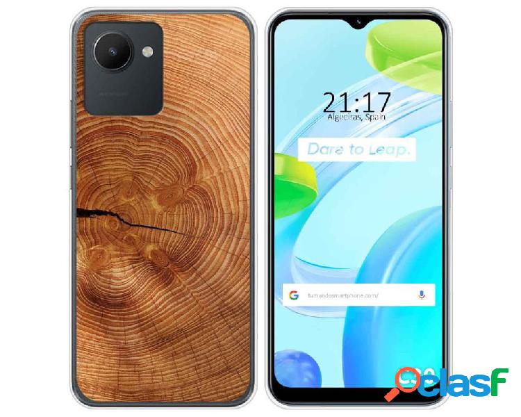 Funda Silicona para Realme C30 diseño Madera 04 Dibujos