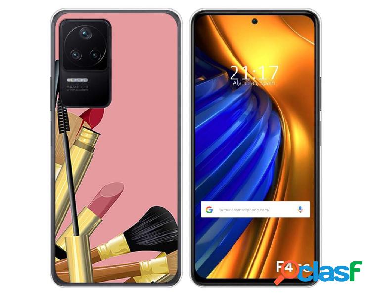 Funda Silicona para Xiaomi Poco F4 5G diseño Brochas