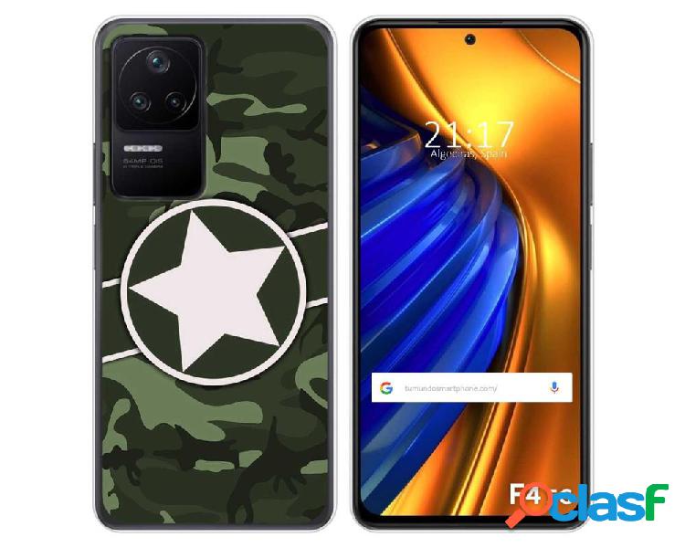 Funda Silicona para Xiaomi Poco F4 5G diseño Camuflaje 01