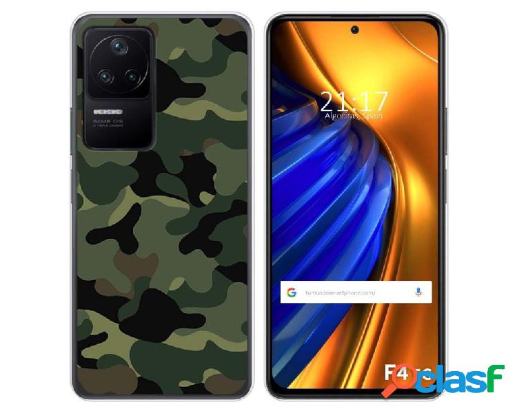 Funda Silicona para Xiaomi Poco F4 5G diseño Camuflaje