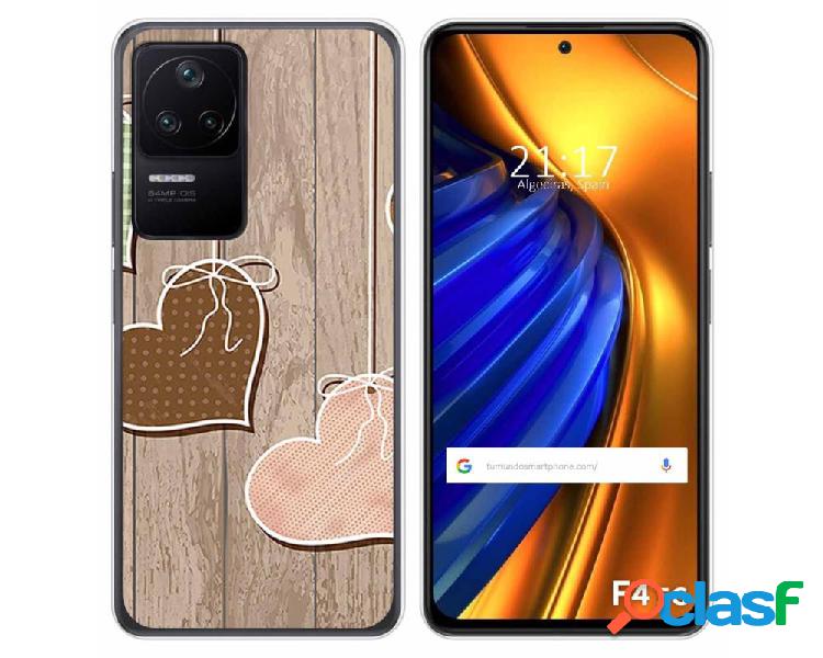 Funda Silicona para Xiaomi Poco F4 5G diseño Corazones