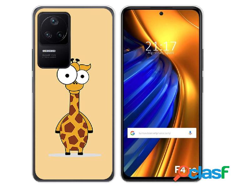 Funda Silicona para Xiaomi Poco F4 5G diseño Jirafa Dibujos