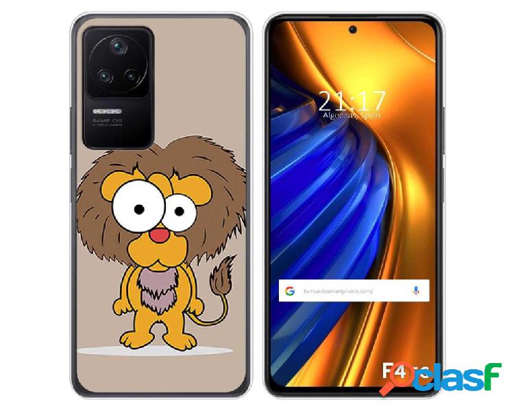 Funda Silicona para Xiaomi Poco F4 5G diseño Leon Dibujos