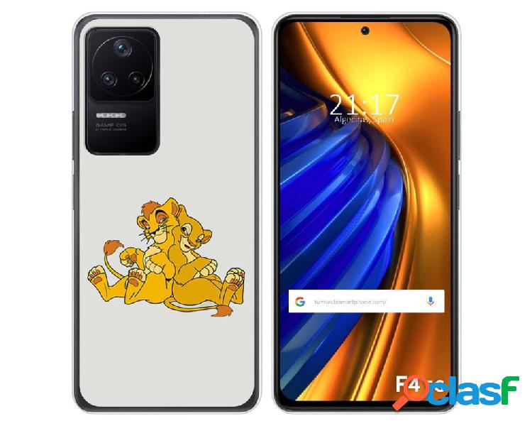 Funda Silicona para Xiaomi Poco F4 5G diseño Leones Dibujos