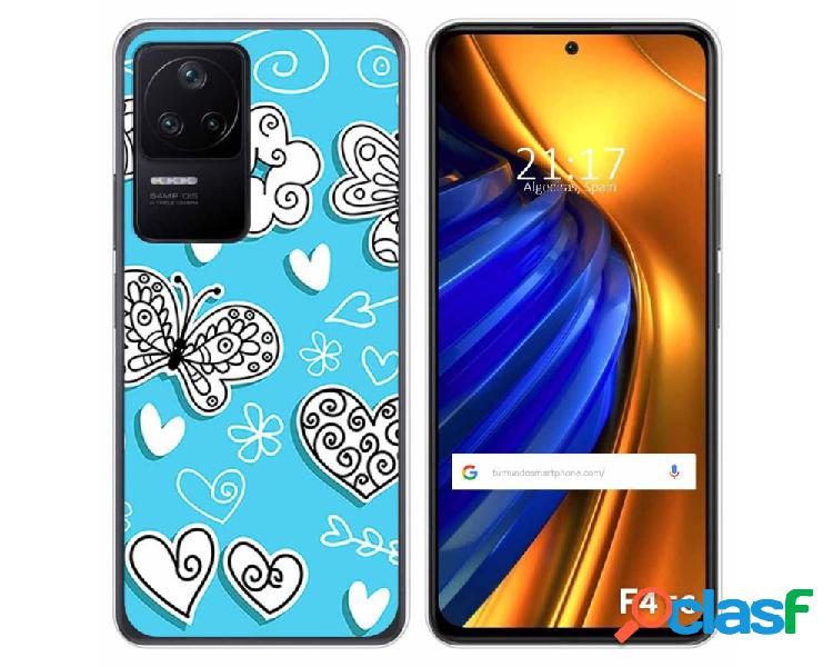 Funda Silicona para Xiaomi Poco F4 5G diseño Mariposas
