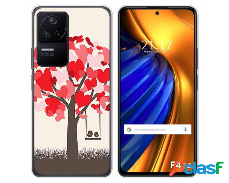 Funda Silicona para Xiaomi Poco F4 5G diseño Pajaritos