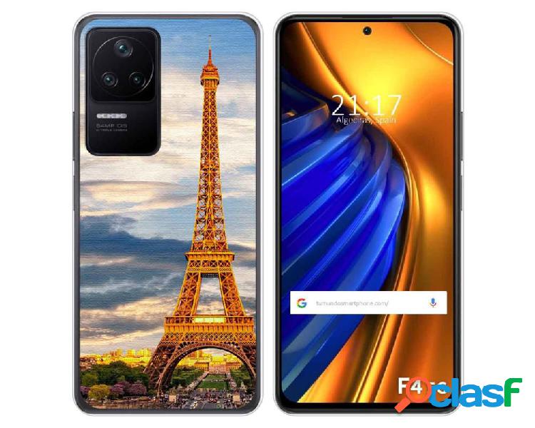 Funda Silicona para Xiaomi Poco F4 5G diseño Paris Dibujos