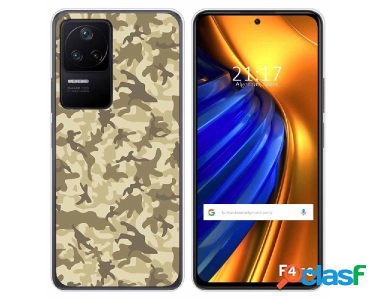 Funda Silicona para Xiaomi Poco F4 5G diseño Sand Camuflaje