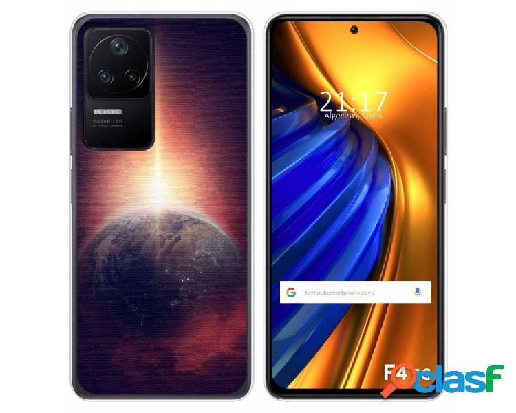 Funda Silicona para Xiaomi Poco F4 5G diseño Tierra Dibujos