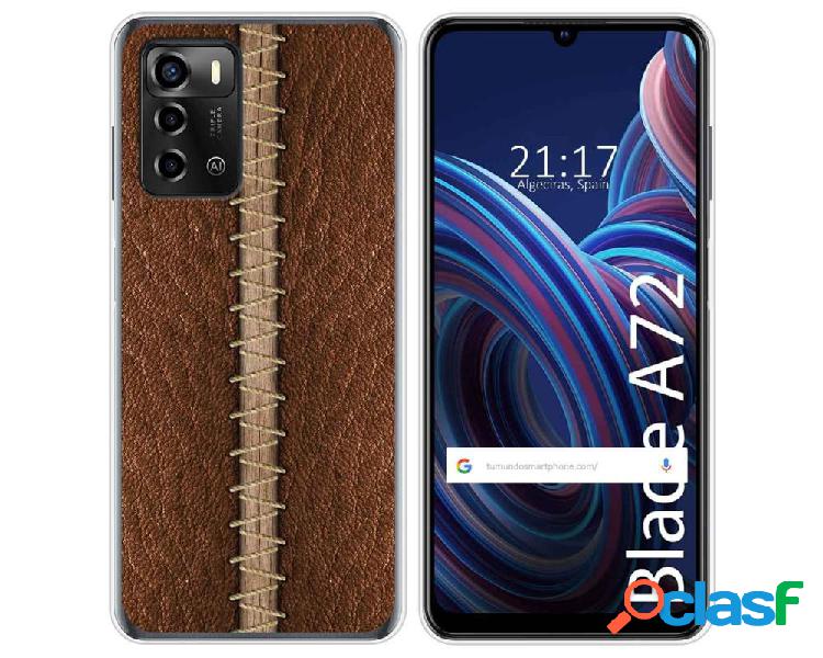 Funda Silicona para ZTE Blade A72 diseño Cuero 01 Dibujos
