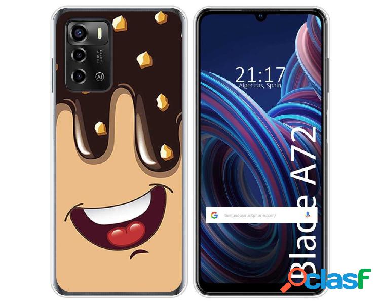 Funda Silicona para ZTE Blade A72 diseño Helado Chocolate