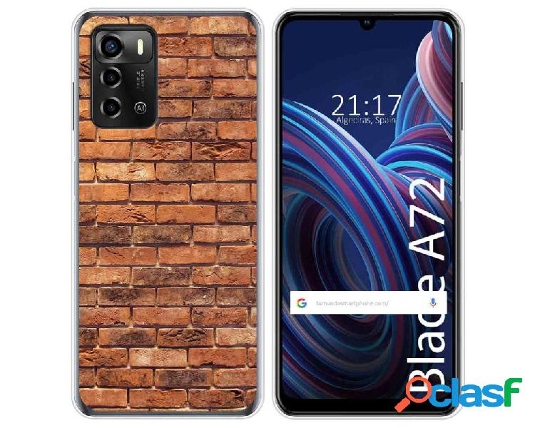 Funda Silicona para ZTE Blade A72 diseño Ladrillo 04