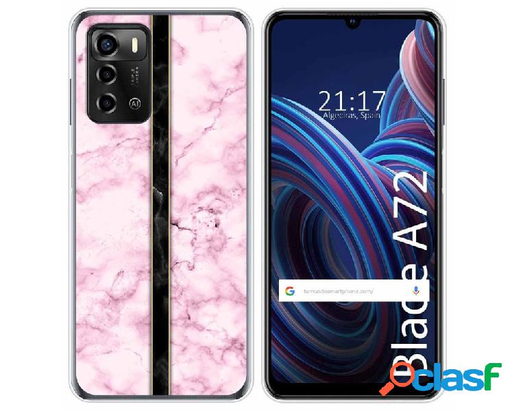 Funda Silicona para ZTE Blade A72 diseño Mármol 04 Dibujos
