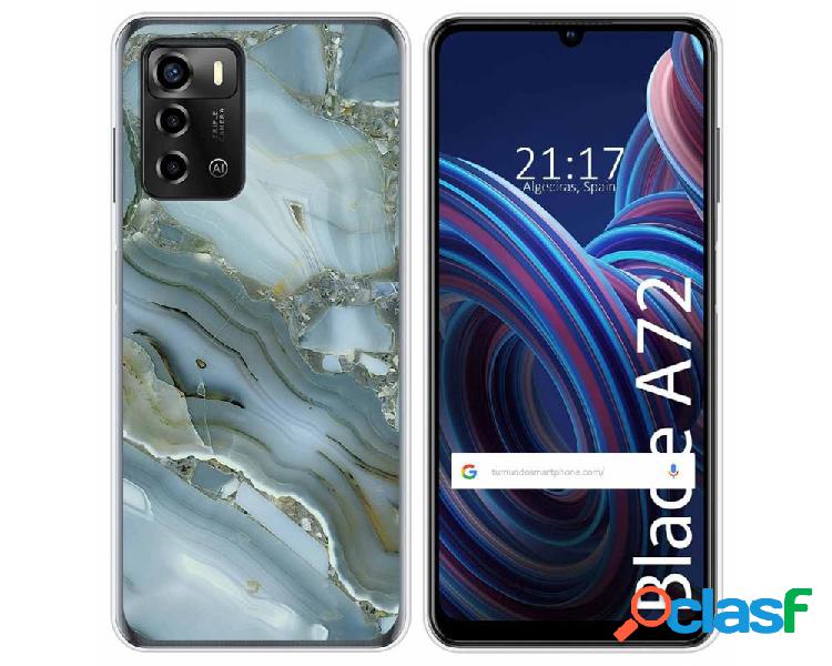 Funda Silicona para ZTE Blade A72 diseño Mármol 09 Dibujos
