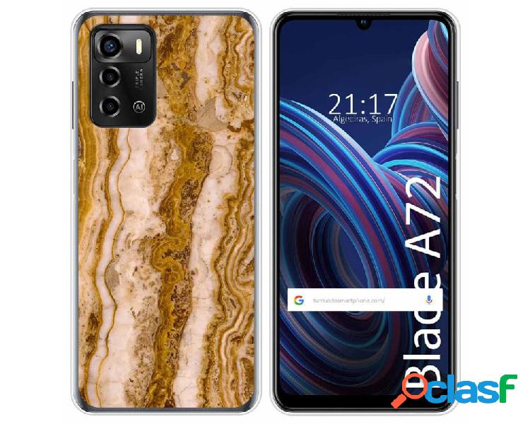 Funda Silicona para ZTE Blade A72 diseño Mármol 10 Dibujos