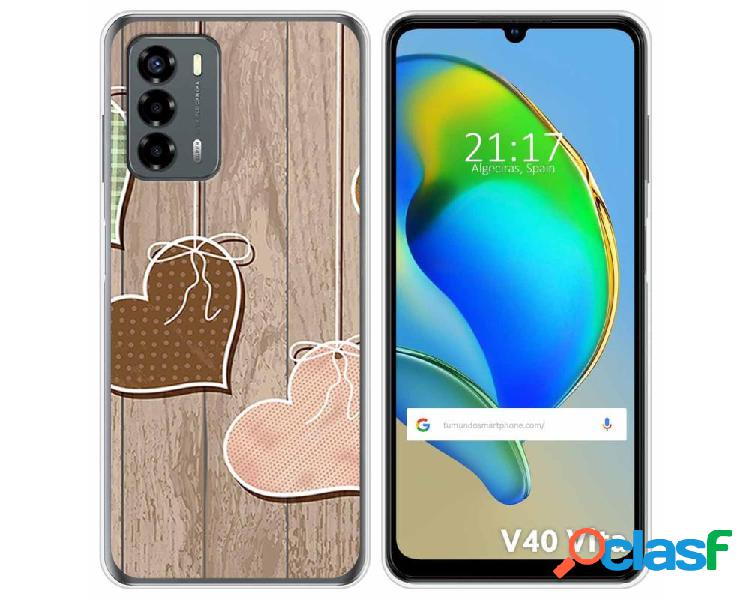 Funda Silicona para ZTE Blade V40 Vita diseño Corazones