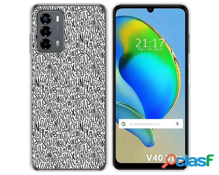 Funda Silicona para ZTE Blade V40 Vita diseño Letras