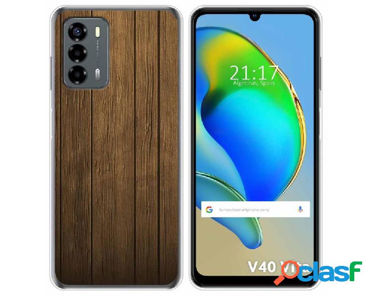 Funda Silicona para ZTE Blade V40 Vita diseño Madera