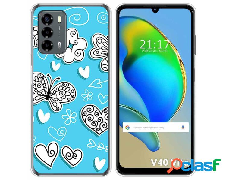 Funda Silicona para ZTE Blade V40 Vita diseño Mariposas