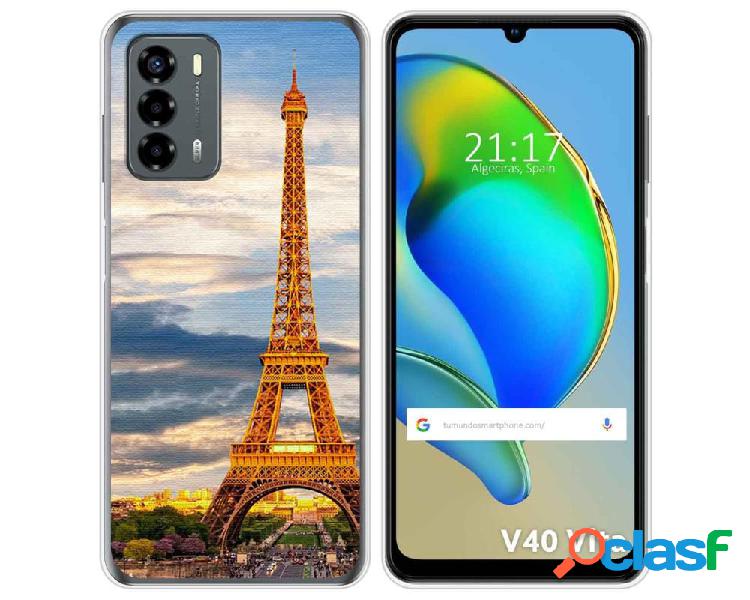 Funda Silicona para ZTE Blade V40 Vita diseño Paris Dibujos
