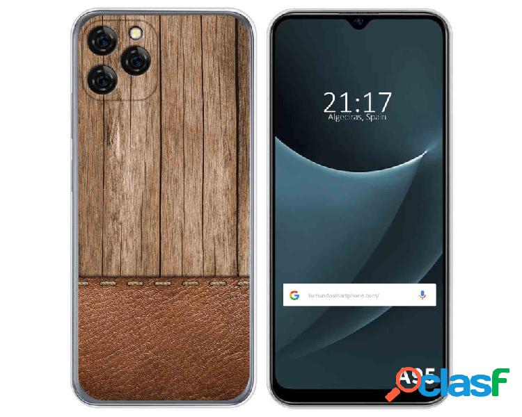Funda para Blackview A95 TUMUNDOSMARTPHONE Dibujos Madera 09