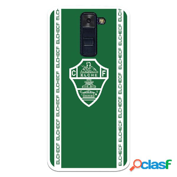 Funda para LG K8 del Elche CF Escudo Fondo Verde Escudo