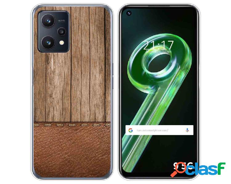 Funda para Realme 9 5G TUMUNDOSMARTPHONE Dibujos Madera 09