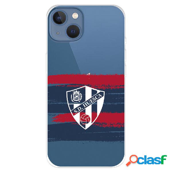 Funda para iPhone 14 Plus del SD Huesca Rayas Transparente -