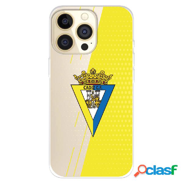 Funda para iPhone 14 Pro del Cádiz CF Fondo Amarillo y