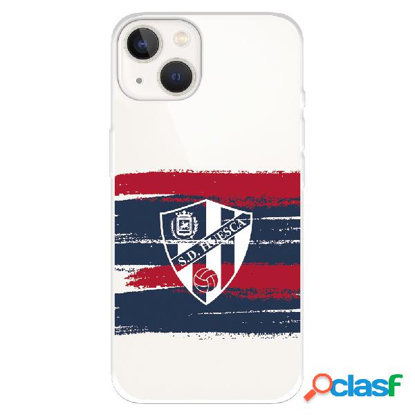 Funda para iPhone 14 del SD Huesca Rayas Transparente -