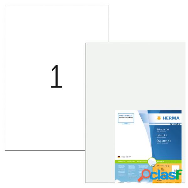 HERMA Etiquetas permanentes PREMIUM 100 hojas A3 297x420 mm