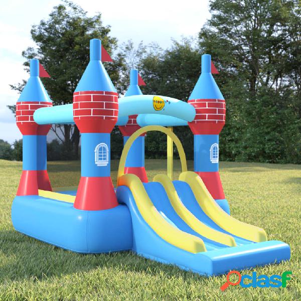Happy Hop Castillo hinchable con tobogán doble PVC