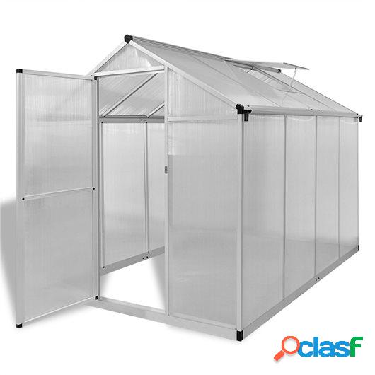 Invernadero de aluminio reforzado con marco base 4,6 m²