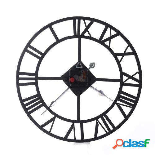 Large Decorative 3D Iron Art Wall Clock Non-ticking Modern