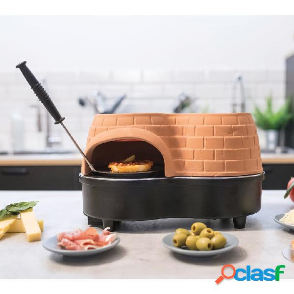 Livoo Horno doble de pizza para fiestas negro 650 W
