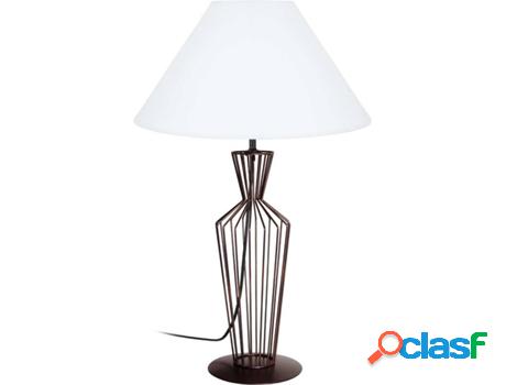 Lámpara de Mesa TOSEL Alicia (Império de Bronce, Blanco -