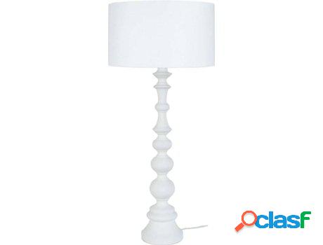 Lámpara de Mesa TOSEL Anais (Blanco, Blanco Cilíndrico -