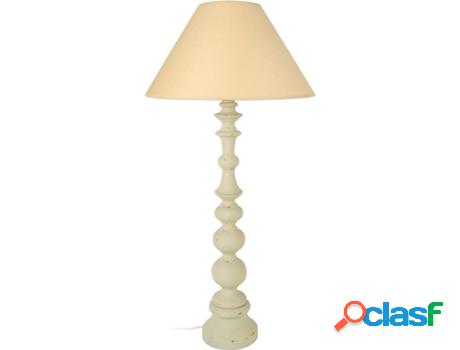 Lámpara de Mesa TOSEL Anais (Crema, Crema Cilindrica - E27