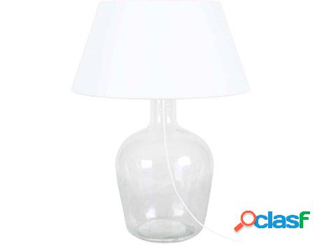 Lámpara de Mesa TOSEL Bordeaux (Transparente, Blanco - E27