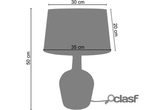 Lámpara de Mesa TOSEL Bordeaux (Turquesa, Azul - E27 -