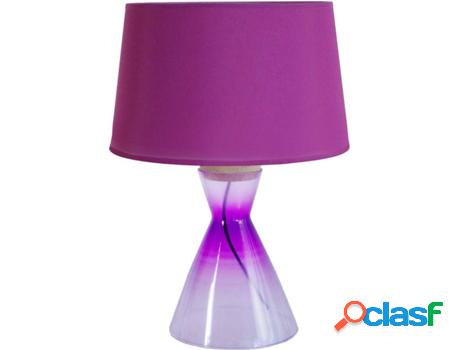 Lámpara de Mesa TOSEL Conical (Transparente, Morado - E27 -