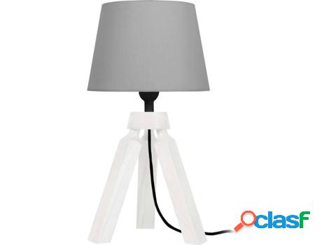Lámpara de Mesa TOSEL Gaby (Blanco, Gris - E14 - Máx. 40W