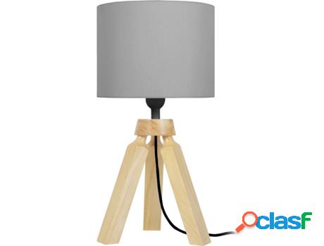 Lámpara de Mesa TOSEL Gaby (Gris - E14 - Máx. 40W -
