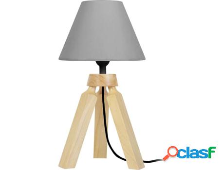 Lámpara de Mesa TOSEL Gaby (Natural, Gris Império - E14 -