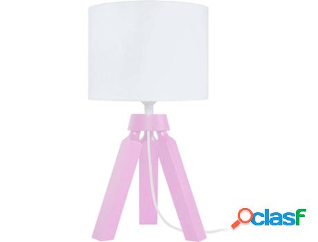 Lámpara de Mesa TOSEL Gaby (Rosa y Blanco - E14 - Máx. 40W