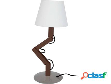 Lámpara de Mesa TOSEL Geri (Blanco, Natural - E27 - Máx.