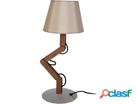 Lámpara de Mesa TOSEL Geri (Tambor, Crema Natural - E27 -