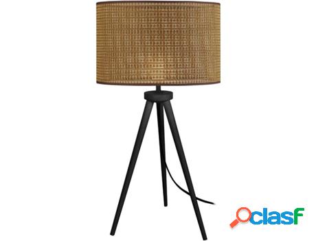 Lámpara de Mesa TOSEL Jute (Negro, Paja - E27 - Máx. 40W -