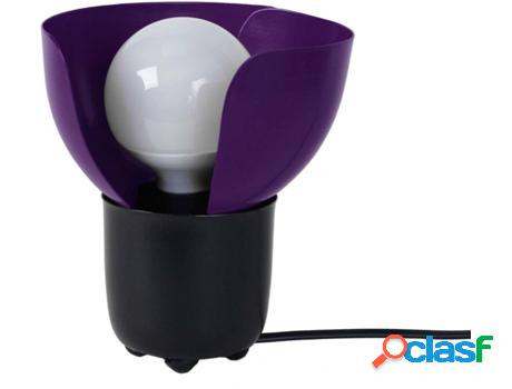 Lámpara de Mesa TOSEL Lotus (Negro, Morado - E27 - Máx.